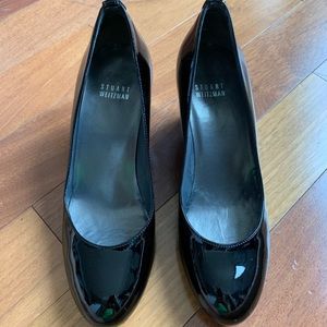 Stuart Weitzman Patent Leather Wedge Heel Pumps
